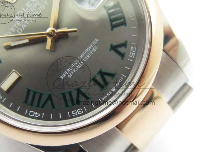 RG BP Best Dial Maker Edition 1:1 Gray Oyster on DateJust SS Roman Bracelet 126201 36 0224